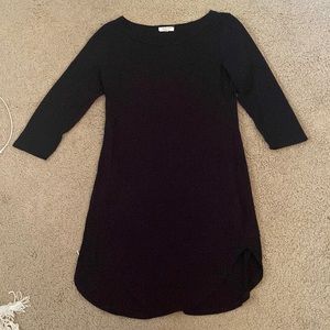 Plain black short dress